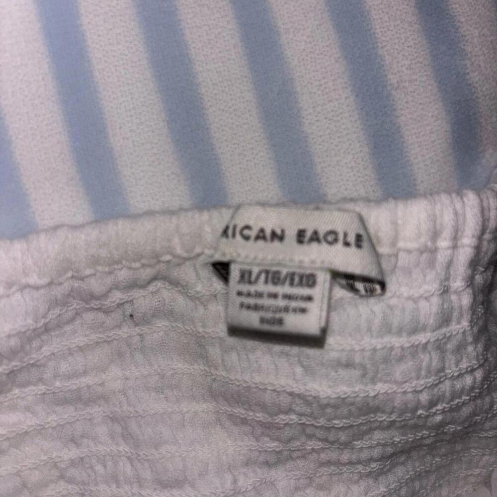 American eagle white swirl patterned smocked back… - image 3